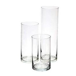 Trio cylindrique en verre